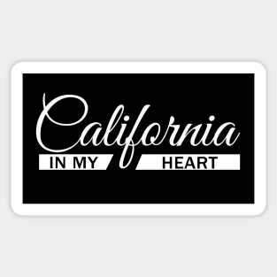 California In My Heart Sticker